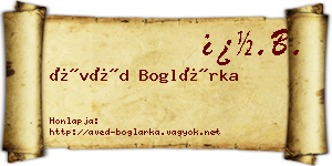 Ávéd Boglárka névjegykártya